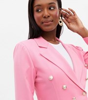 Cameo Rose Bright Pink Double Breasted Blazer